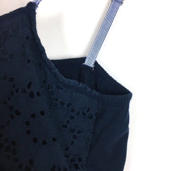 ABERCROMBIE & FITCH Cami Tank Top Eyelet Lace Stripe Boho Preppy Y2K Size Medium - Picture 11 of 12